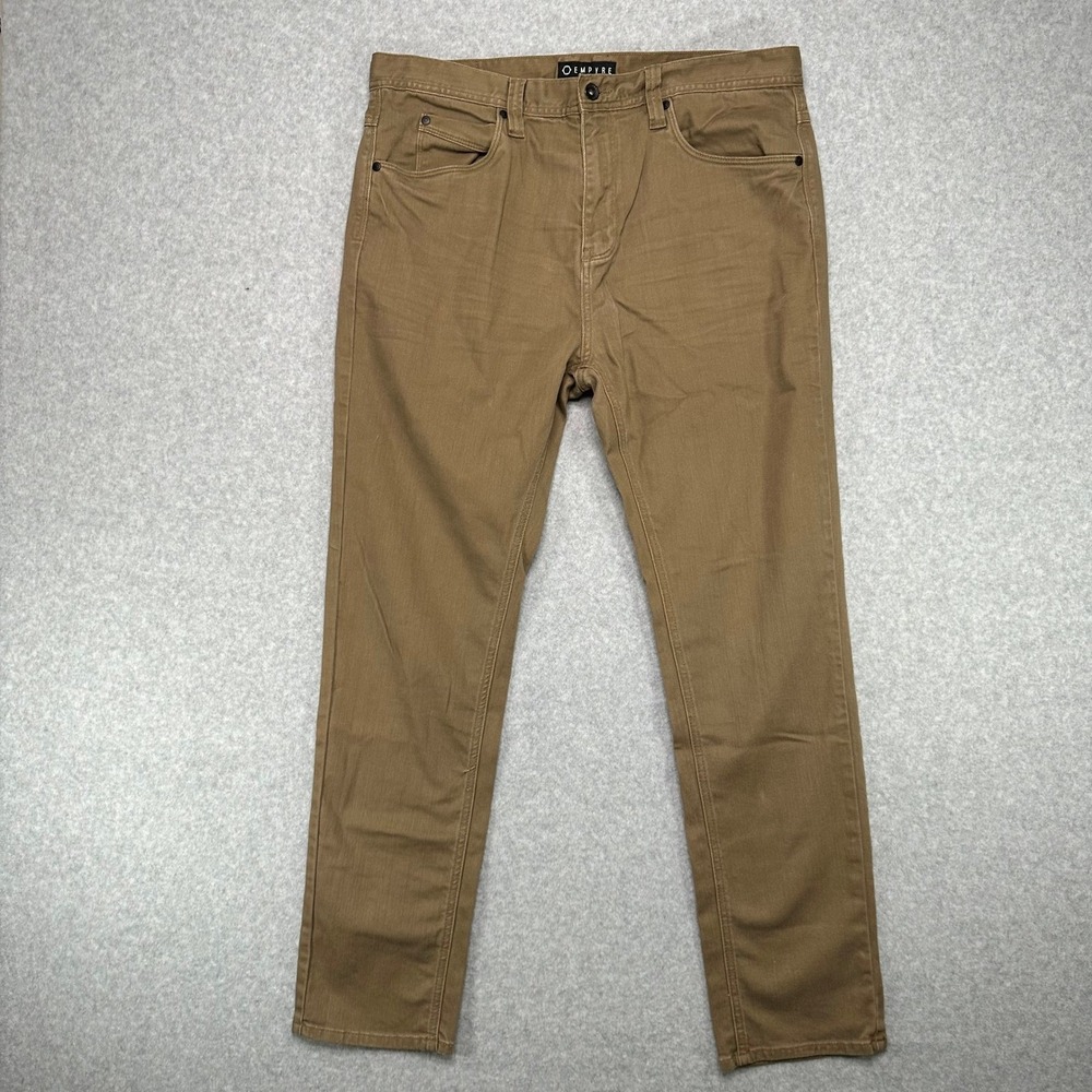 EMPYRE VERGE Mens Tan Casual Jeans Pants Size 34x32 (Measures 35x30)‎